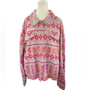 Savanna Jane Corduroy Button-Up Jacket with Beaded Collar